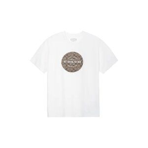 Coach Men's White Signature Organic Cotton T Shirt (C9140) Size XXL
